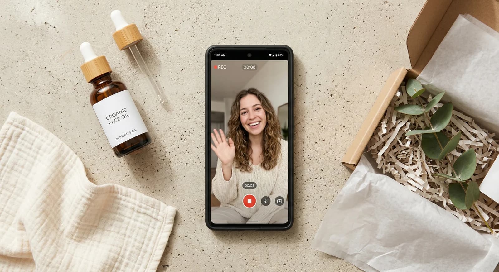 A grid of short-form creator videos representing a brand UGC library.